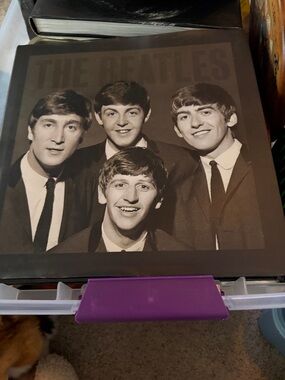 The Beatles Black & White Decorative Album Art Print
